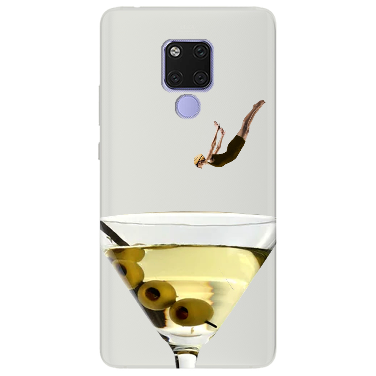 Чохол для Huawei Mate 20 напівпрозорий матовий soft touch Пірнай з головою - фото 1 - Чохли для телефонів