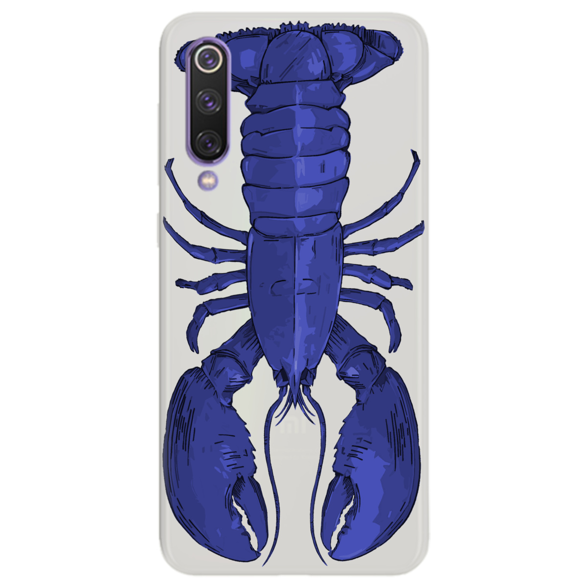 Чехол для Xiaomi Mi 9 SE полупрозрачный матовый soft touch Синий лобстер - фото 1 Чехол для Xiaomi Mi 9 SE полупрозрачный матовый soft touch Синий лобстер - фото 1 - Чехлы для телефонов