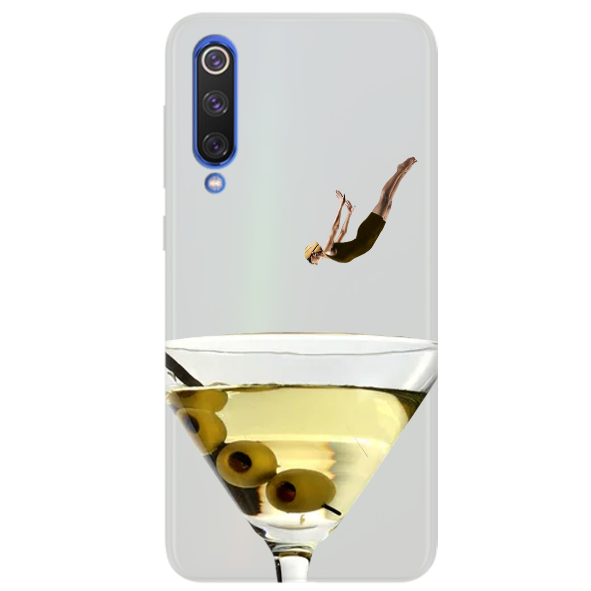 Чехол для Xiaomi Mi 9 полупрозрачный матовый soft touch Ныряй с головой - фото 1 - Чехлы для телефонов