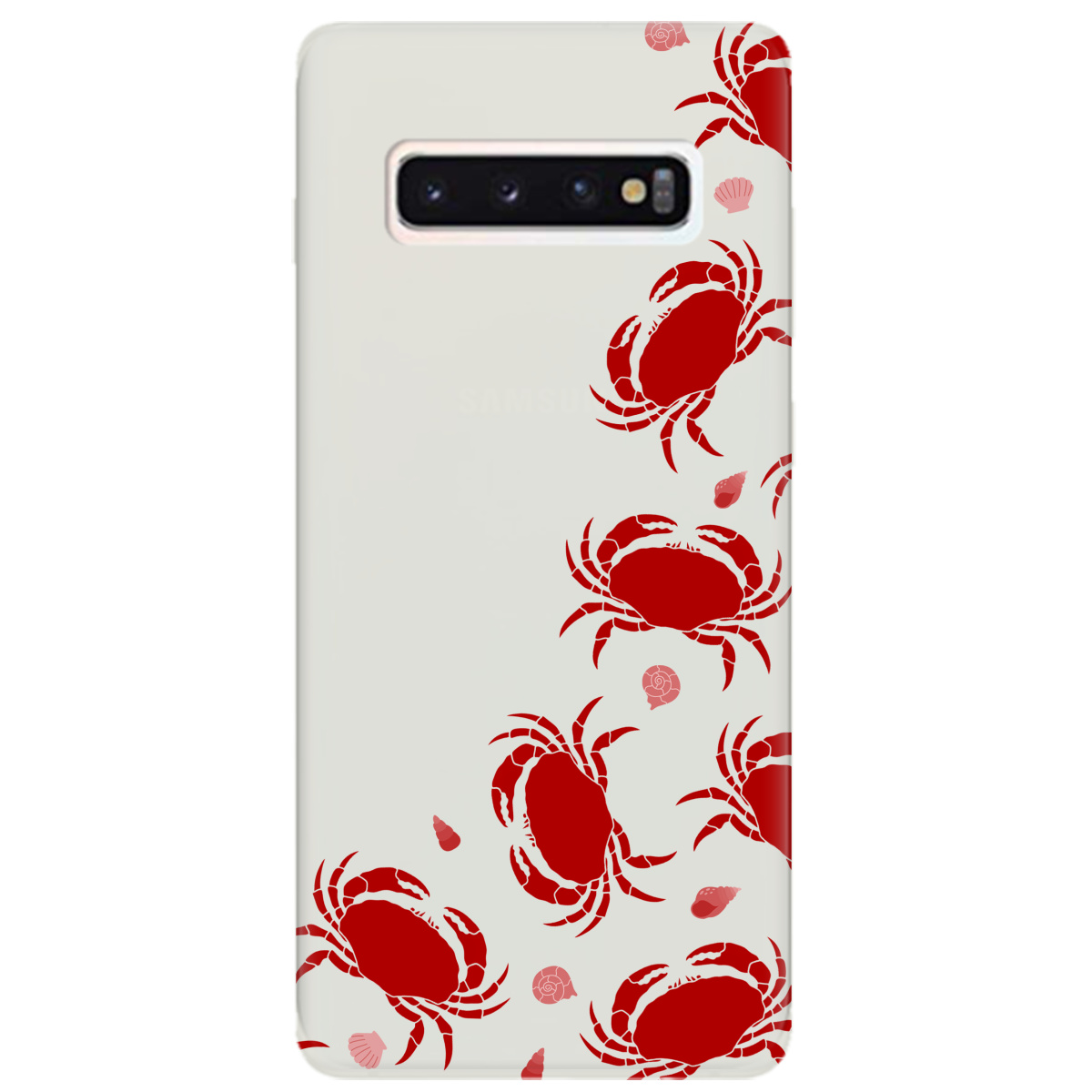 Чохол для Samsung Galaxy S10 напівпрозорий матовий soft touch Крабове узбережжя - фото 1 - Чохли для телефонів