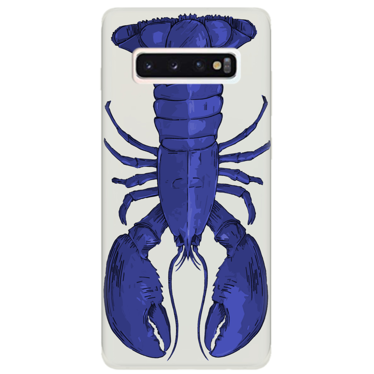 Чохол для Samsung Galaxy S10 напівпрозорий матовий soft touch Синій лобстер - фото 1 Чохол для Samsung Galaxy S10 напівпрозорий матовий soft touch Синій лобстер - фото 1 - Чохли для телефонів