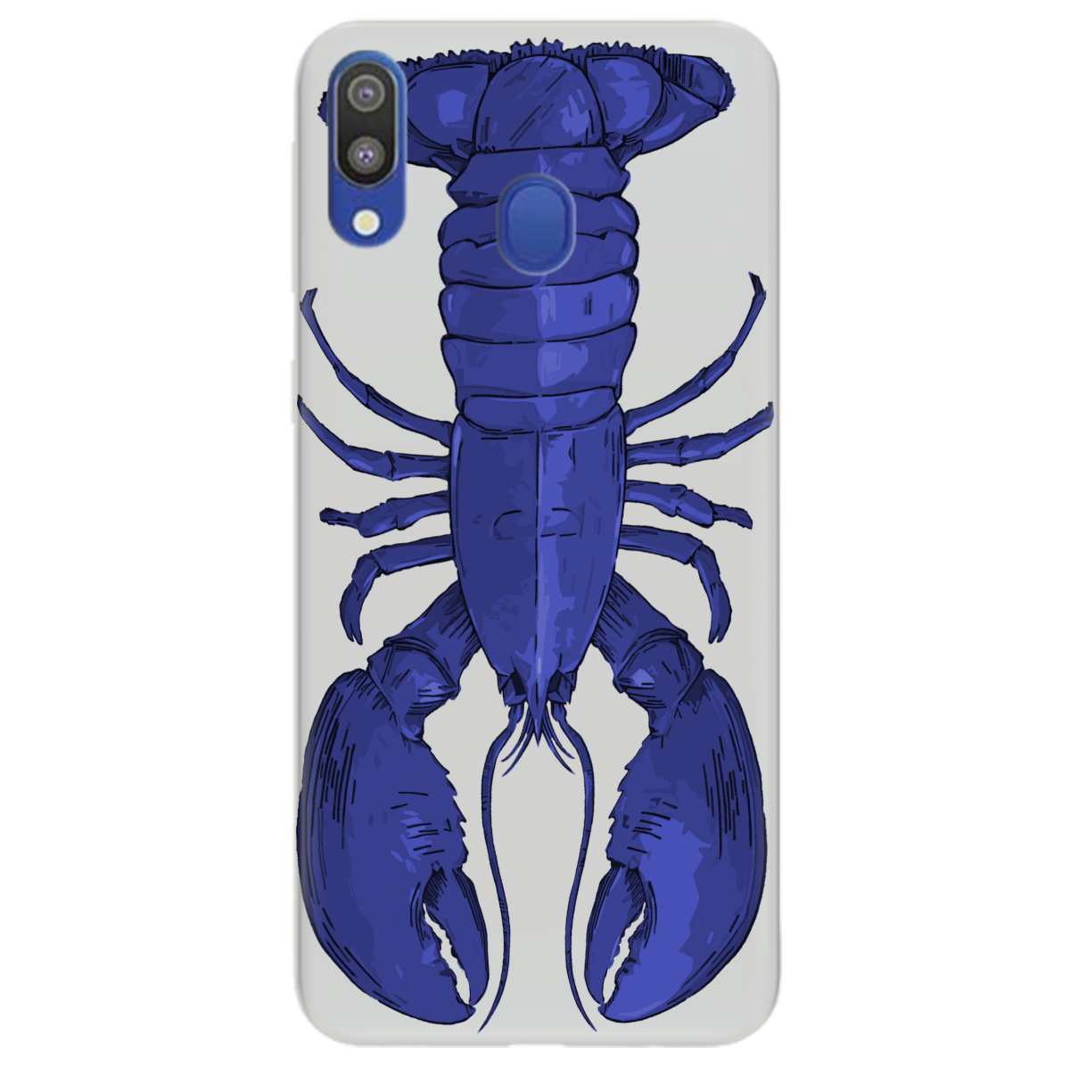 Чехол для Samsung Galaxy A40 полупрозрачный матовый soft touch Синий лобстер - фото 1 Чехол для Samsung Galaxy A40 полупрозрачный матовый soft touch Синий лобстер - фото 1 - Чехлы для телефонов
