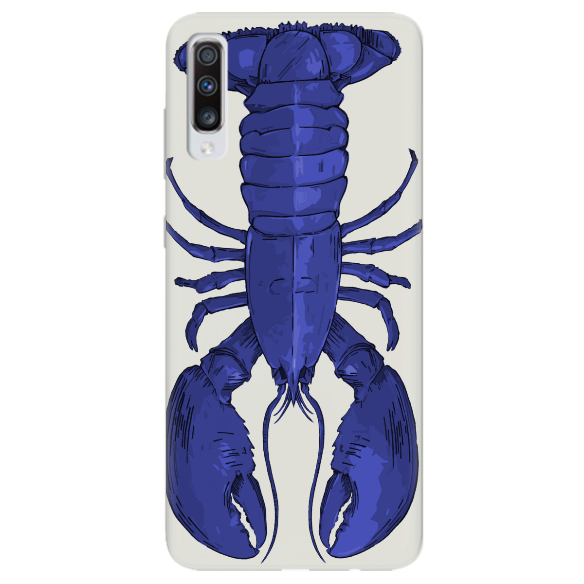 Чохол для Samsung Galaxy A70 напівпрозорий матовий soft touch Синій лобстер - фото 1 - Чохли для телефонів