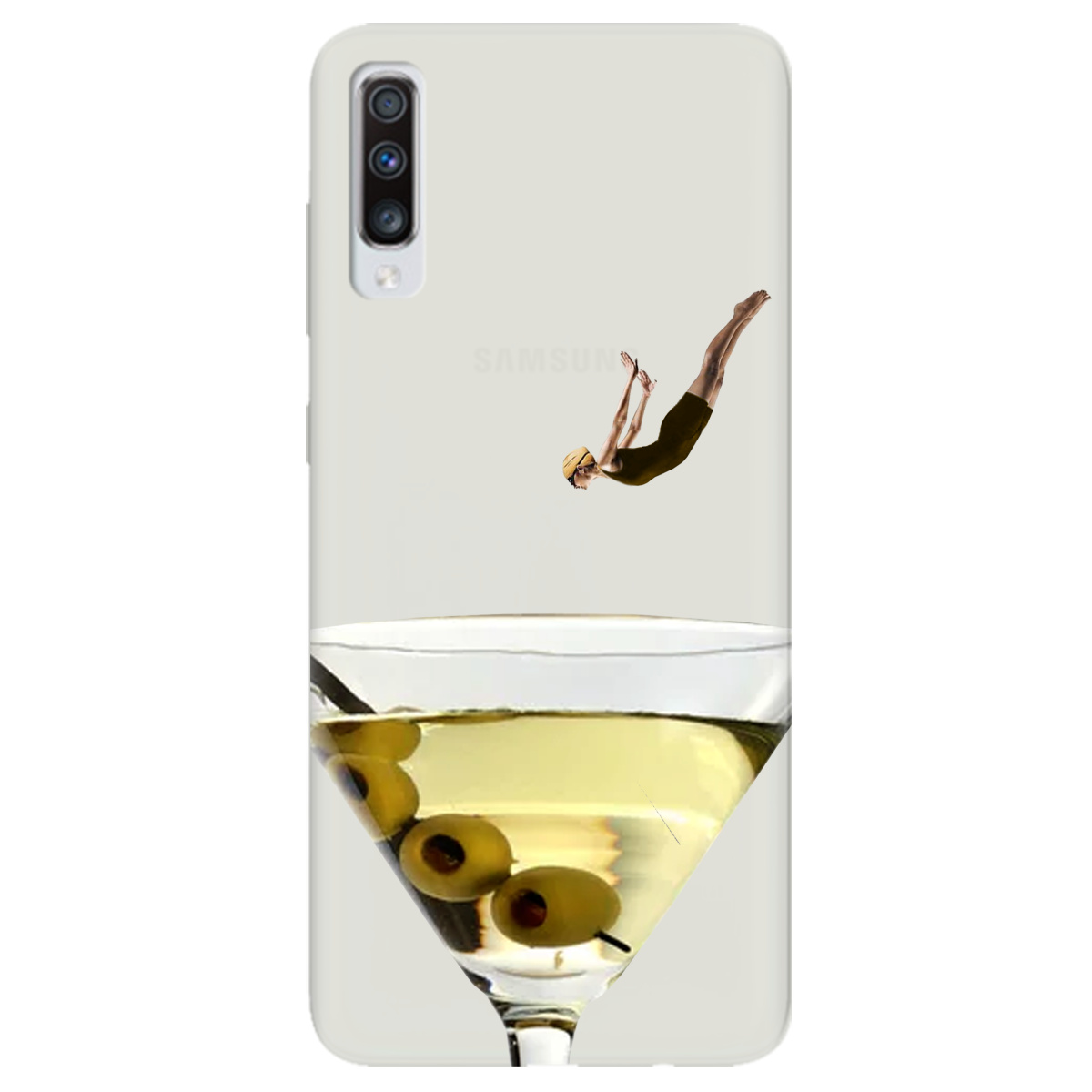 Чохол для Samsung Galaxy A70 напівпрозорий матовий soft touch Пірнай з головою - фото 1 - Чохли для телефонів