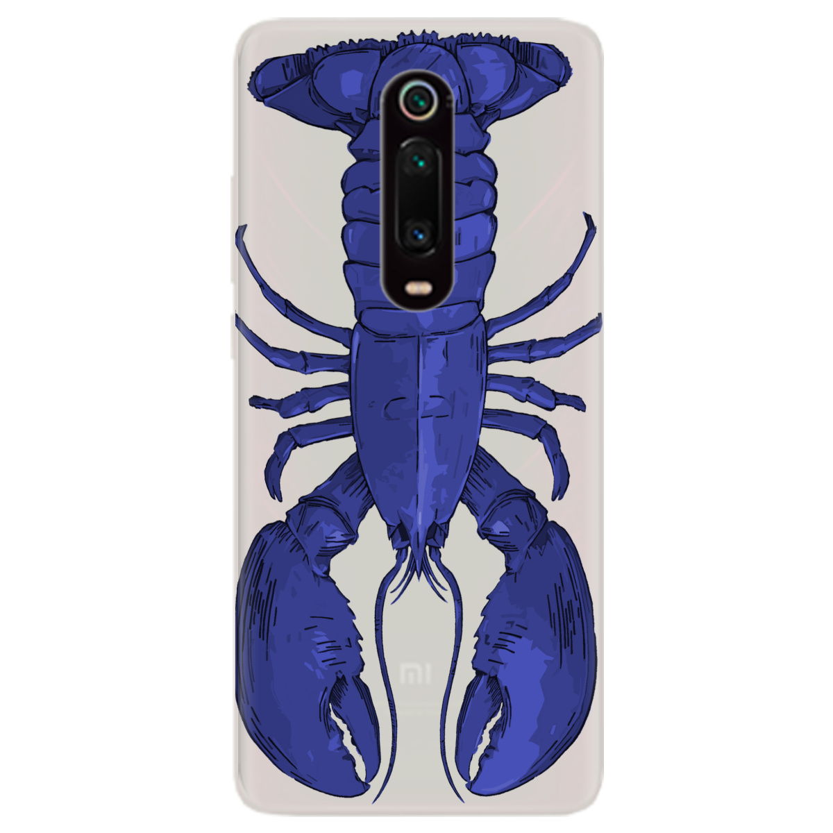 Чехол для Xiaomi Mi 9T Pro полупрозрачный матовый soft touch Синий лобстер - фото 1 Чехол для Xiaomi Mi 9T Pro полупрозрачный матовый soft touch Синий лобстер - фото 1 - Чехлы для телефонов