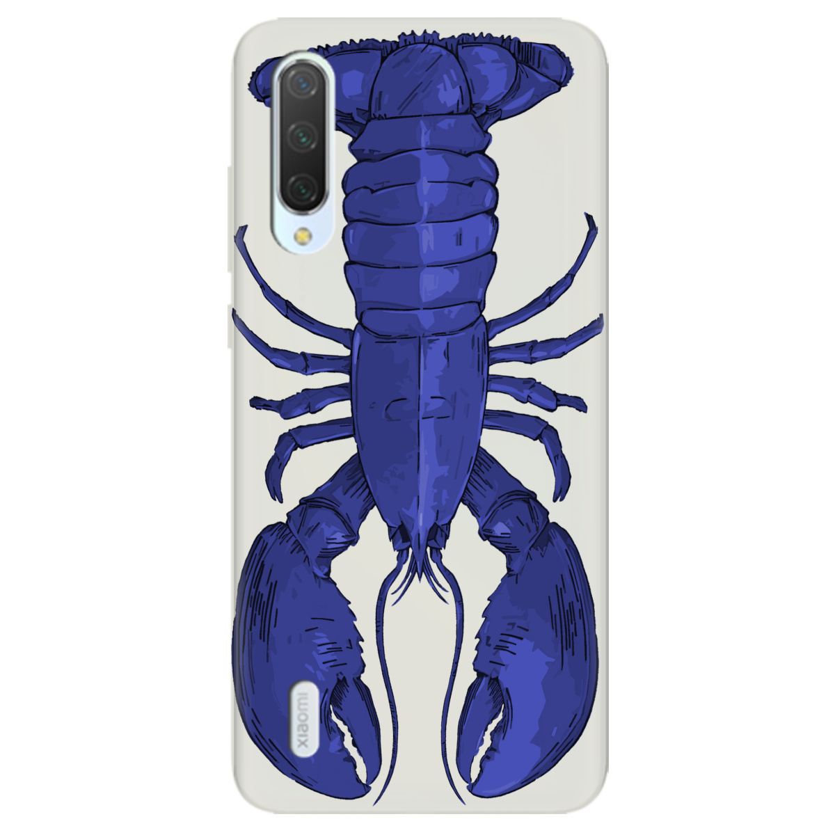 Чохол для Xiaomi Mi A3 напівпрозорий матовий soft touch Синій лобстер - фото 1 - Чохли для телефонів