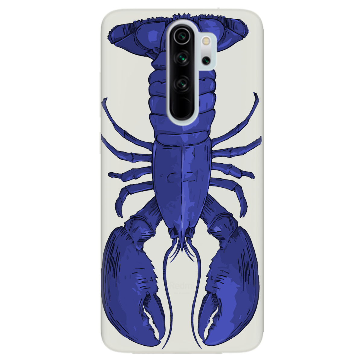 Чохол для Xiaomi Redmi Note 8 Pro напівпрозорий матовий soft touch Синій лобстер - фото 1 - Чохли для телефонів