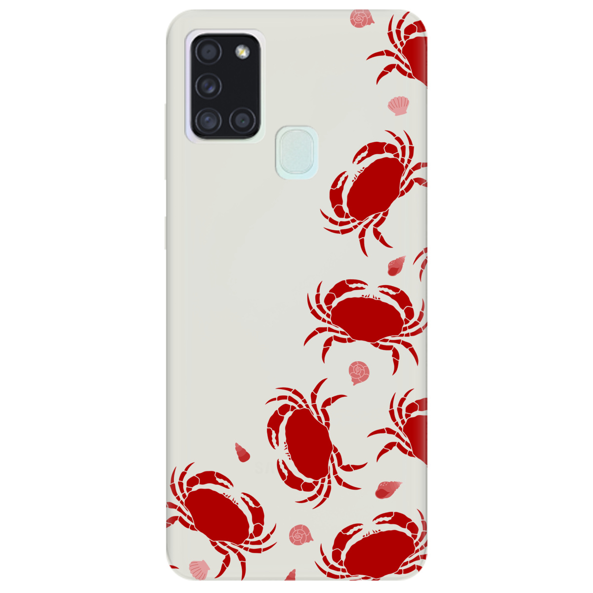 Чохол для Samsung Galaxy A21s напівпрозорий матовий soft touch Крабове узбережжя - фото 1 - Чохли для телефонів