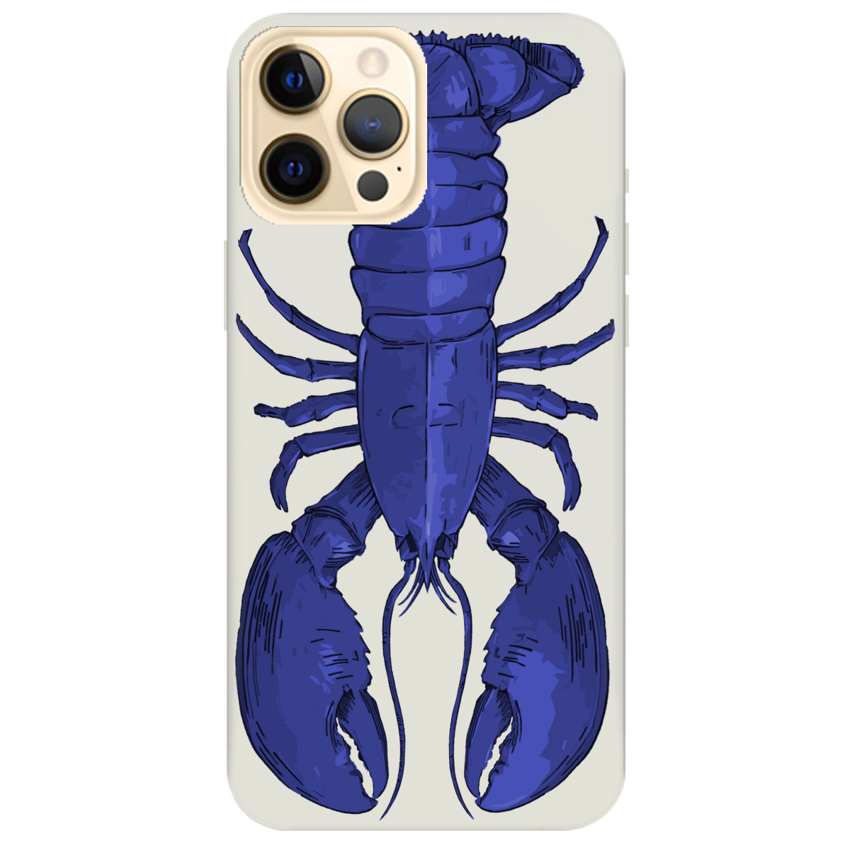 Чохол для Apple iPhone 12 Pro напівпрозорий матовий soft touch Синій лобстер - фото 1 - Чохли для телефонів