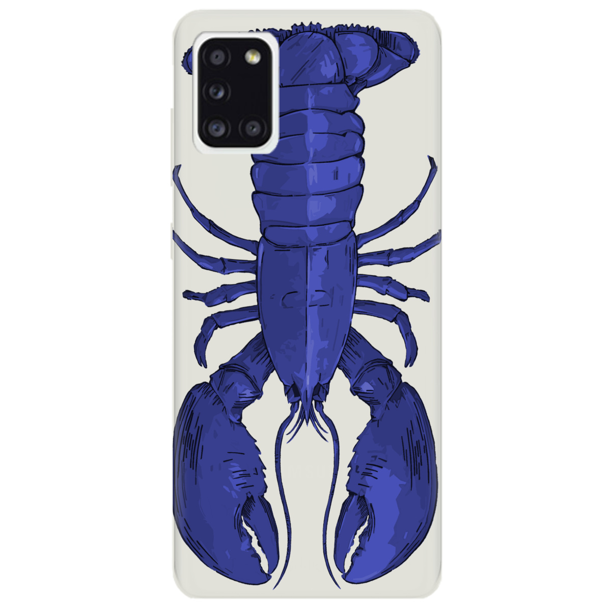 Чохол для Samsung Galaxy A31 напівпрозорий матовий soft touch Синій лобстер - фото 1 - Чохли для телефонів