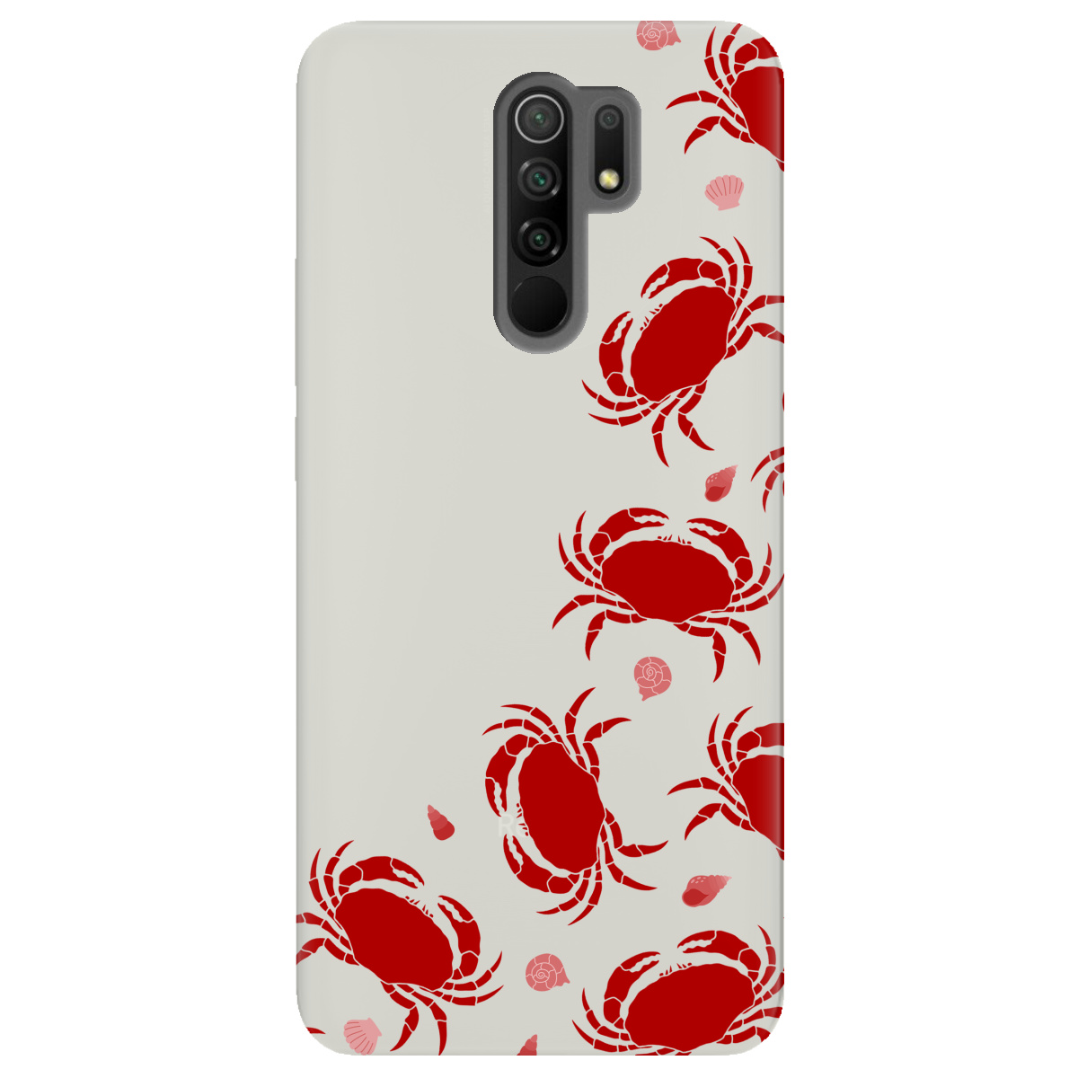 Чохол для Xiaomi Redmi 9 напівпрозорий матовий soft touch Крабове узбережжя - фото 1 - Чохли для телефонів