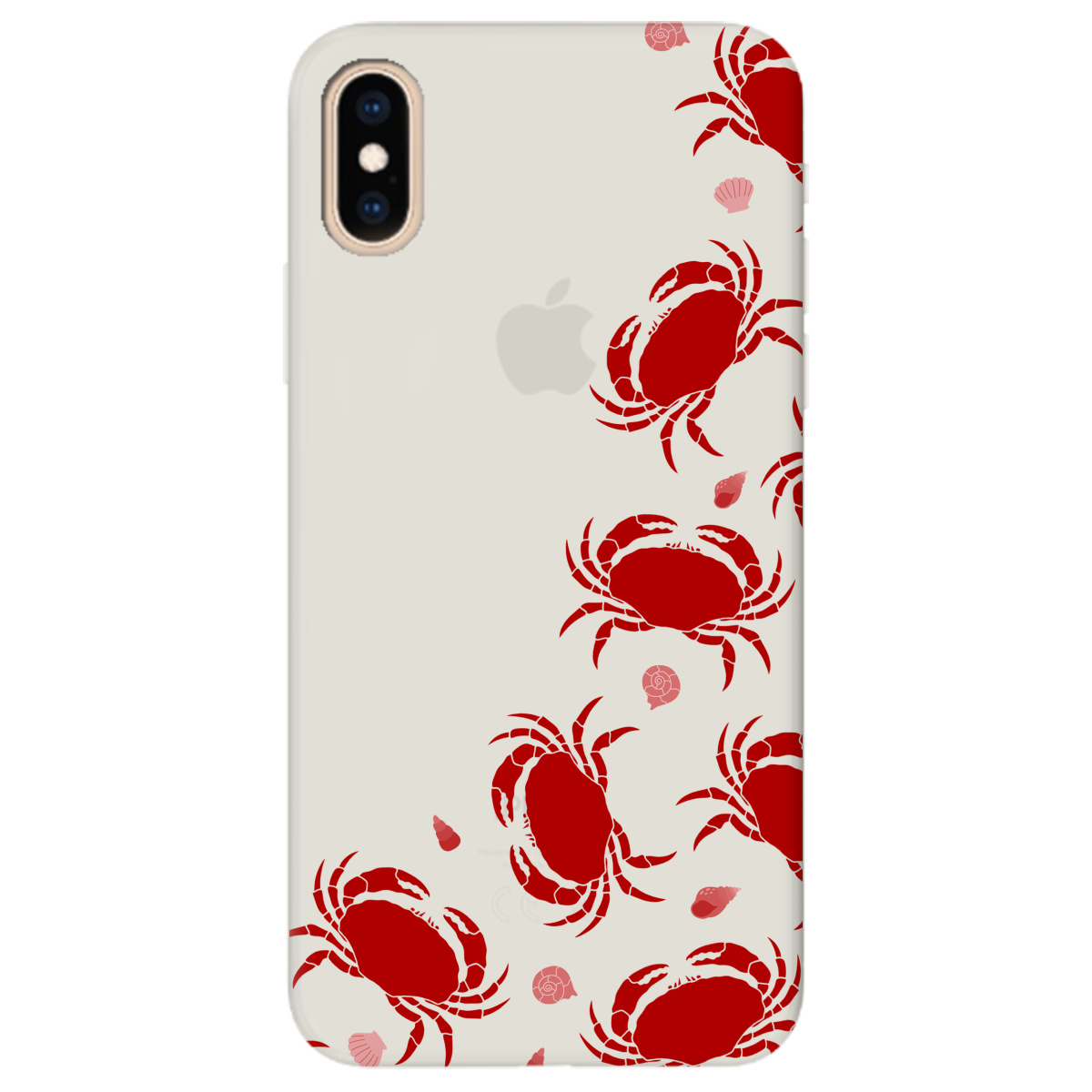 Чехол для Apple iPhone XS Max полупрозрачный матовый soft touch Крабовое побережье - фото 1 - Чехлы для телефонов