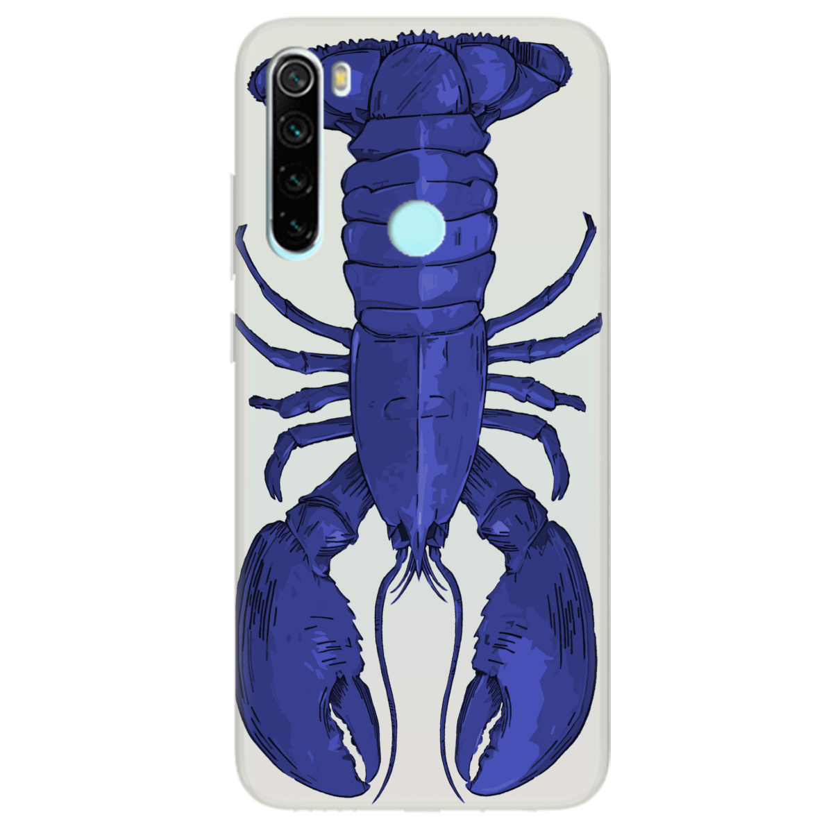Чехол для Xiaomi Redmi Note 8T полупрозрачный матовый soft touch Синий лобстер - фото 1 Чехол для Xiaomi Redmi Note 8T полупрозрачный матовый soft touch Синий лобстер - фото 1 - Чехлы для телефонов