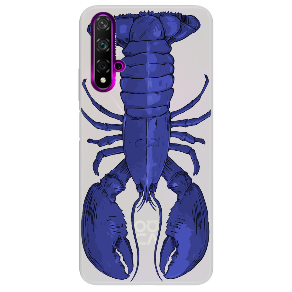 Чехол для Huawei Nova 5T полупрозрачный матовый soft touch Синий лобстер - фото 1 Чехол для Huawei Nova 5T полупрозрачный матовый soft touch Синий лобстер - фото 1 - Чехлы для телефонов