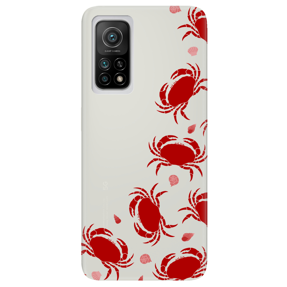 Чохол для Xiaomi Mi 10T/Mi 10T Pro напівпрозорий матовий soft touch Крабове узбережжя - фото 1 - Чохли для телефонів