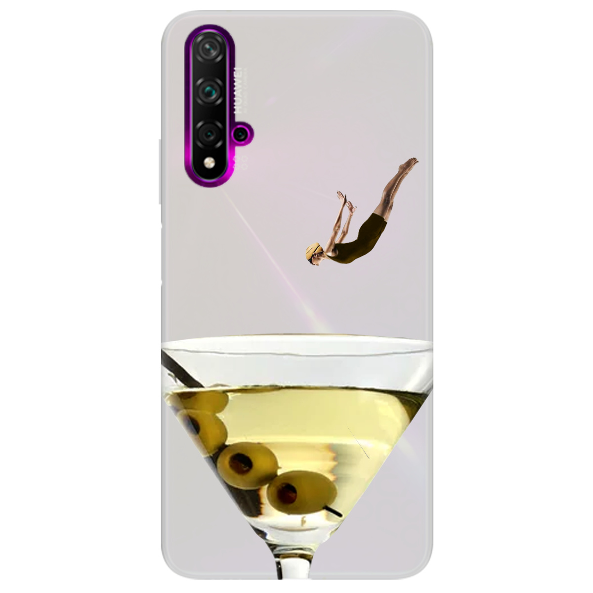 Чохол для Huawei Nova 5T напівпрозорий матовий soft touch Пірнай з головою - фото 1 - Чохли для телефонів