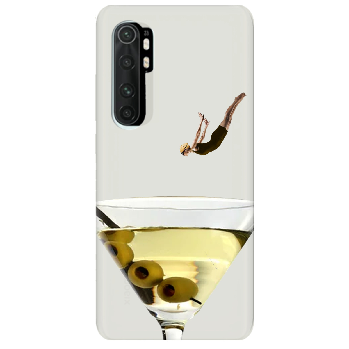 Чехол для Xiaomi Mi Note 10 Lite полупрозрачный матовый soft touch Ныряй с головой - фото 1 - Чехлы для телефонов