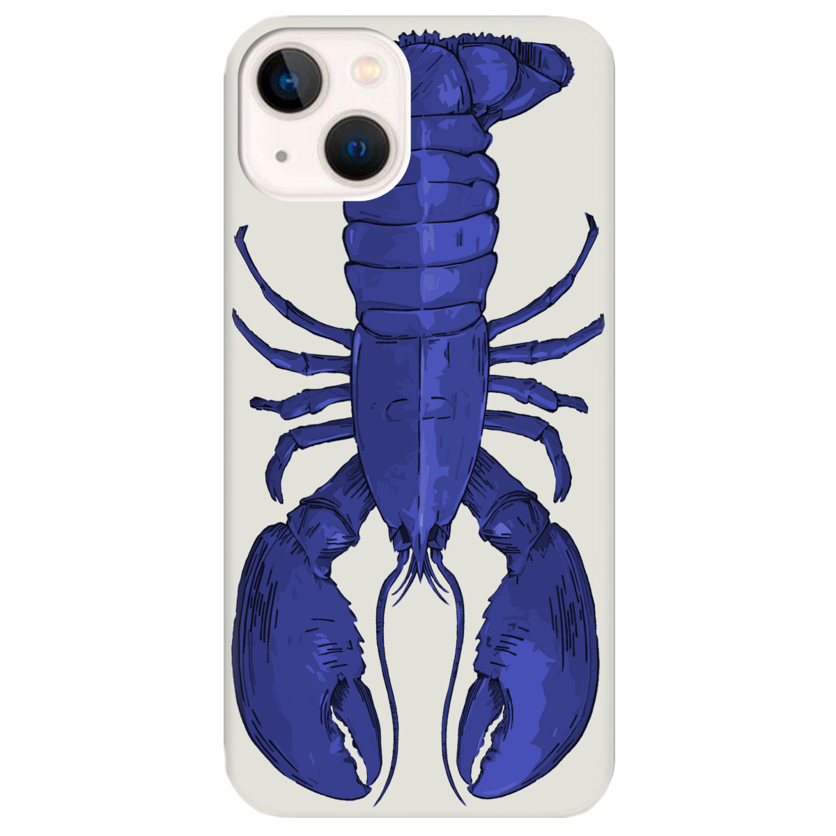 Чохол для Apple iPhone 13 Mini напівпрозорий матовий soft touch Синій лобстер - фото 1 - Чохли для телефонів