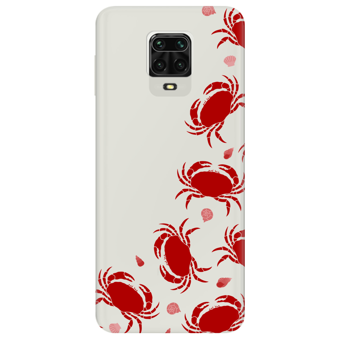 Чехол для Xiaomi Redmi Note 9 Pro полупрозрачный матовый soft touch Крабовое побережье - фото 1 Чехол для Xiaomi Redmi Note 9 Pro полупрозрачный матовый soft touch Крабовое побережье - фото 1 - Чехлы для телефонов
