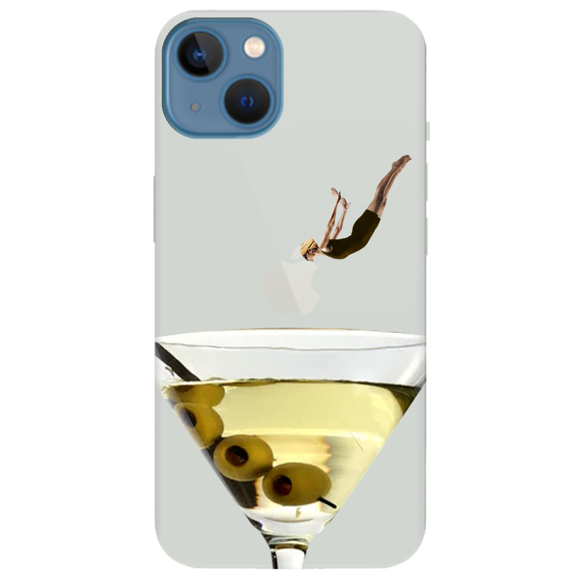 Чехол для Apple iPhone 13 полупрозрачный матовый soft touch Ныряй с головой - фото 1 - Чехлы для телефонов