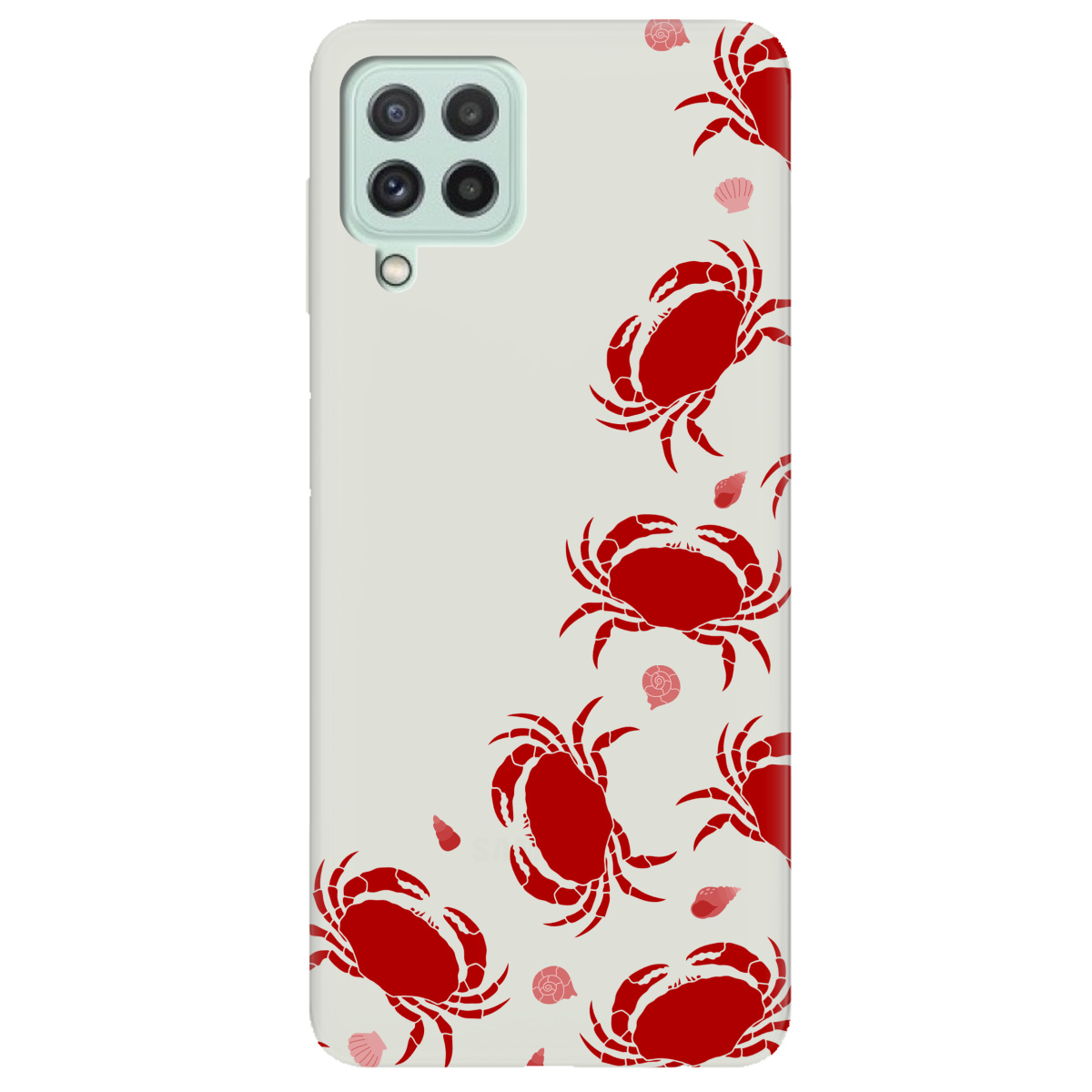 Чехол для Samsung Galaxy M22 полупрозрачный матовый soft touch Крабовое побережье - фото 1 - Чехлы для телефонов