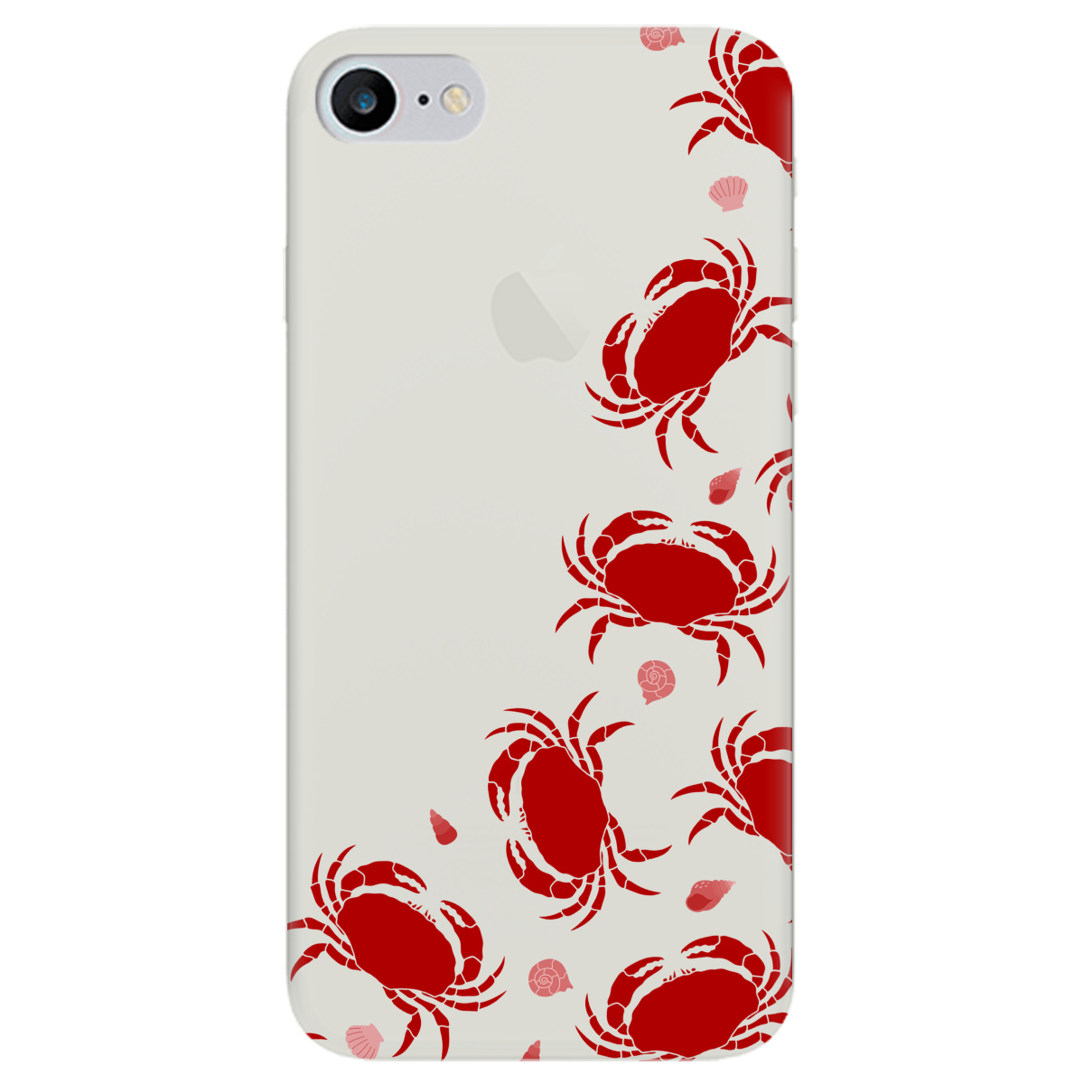 Чохол для Apple iPhone 7 напівпрозорий матовий soft touch Крабове узбережжя - фото 1 - Чохли для телефонів