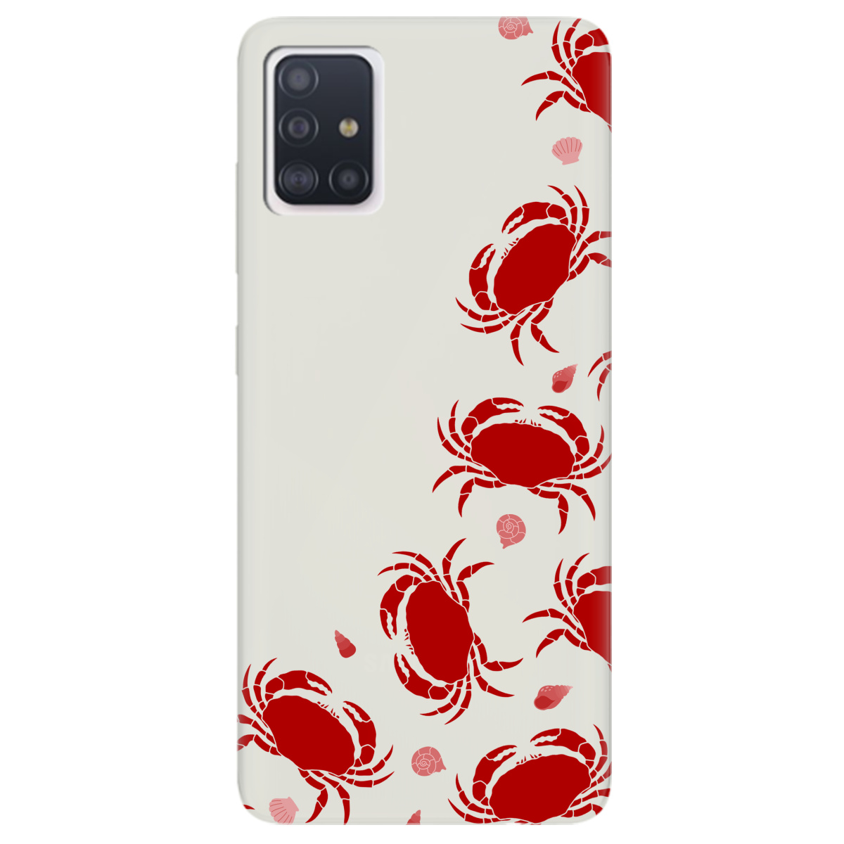 Чехол для Samsung Galaxy A51 полупрозрачный матовый soft touch Крабовое побережье - фото 1 - Чехлы для телефонов