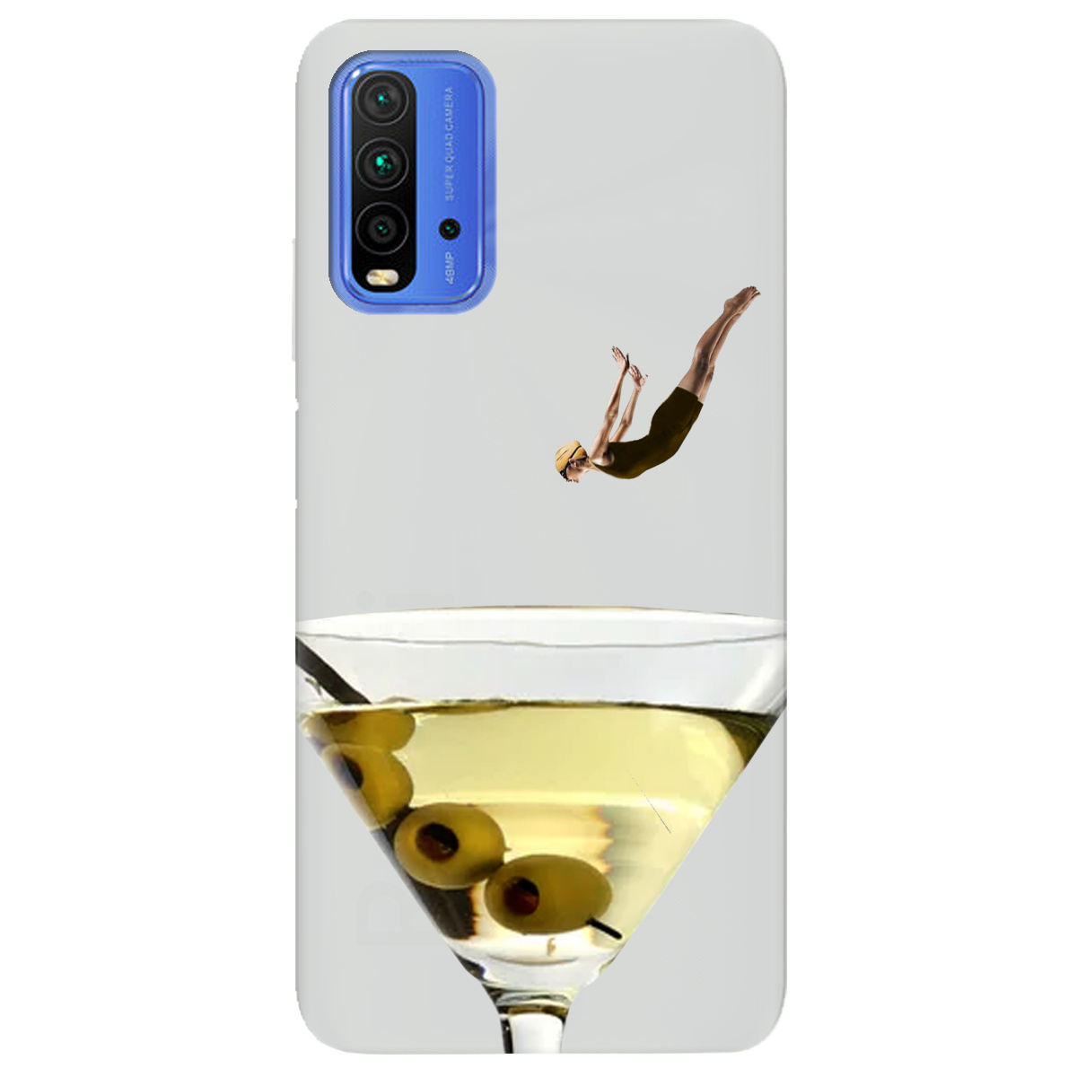 Чехол для Xiaomi Redmi 9T полупрозрачный матовый soft touch Ныряй с головой - фото 1 - Чехлы для телефонов