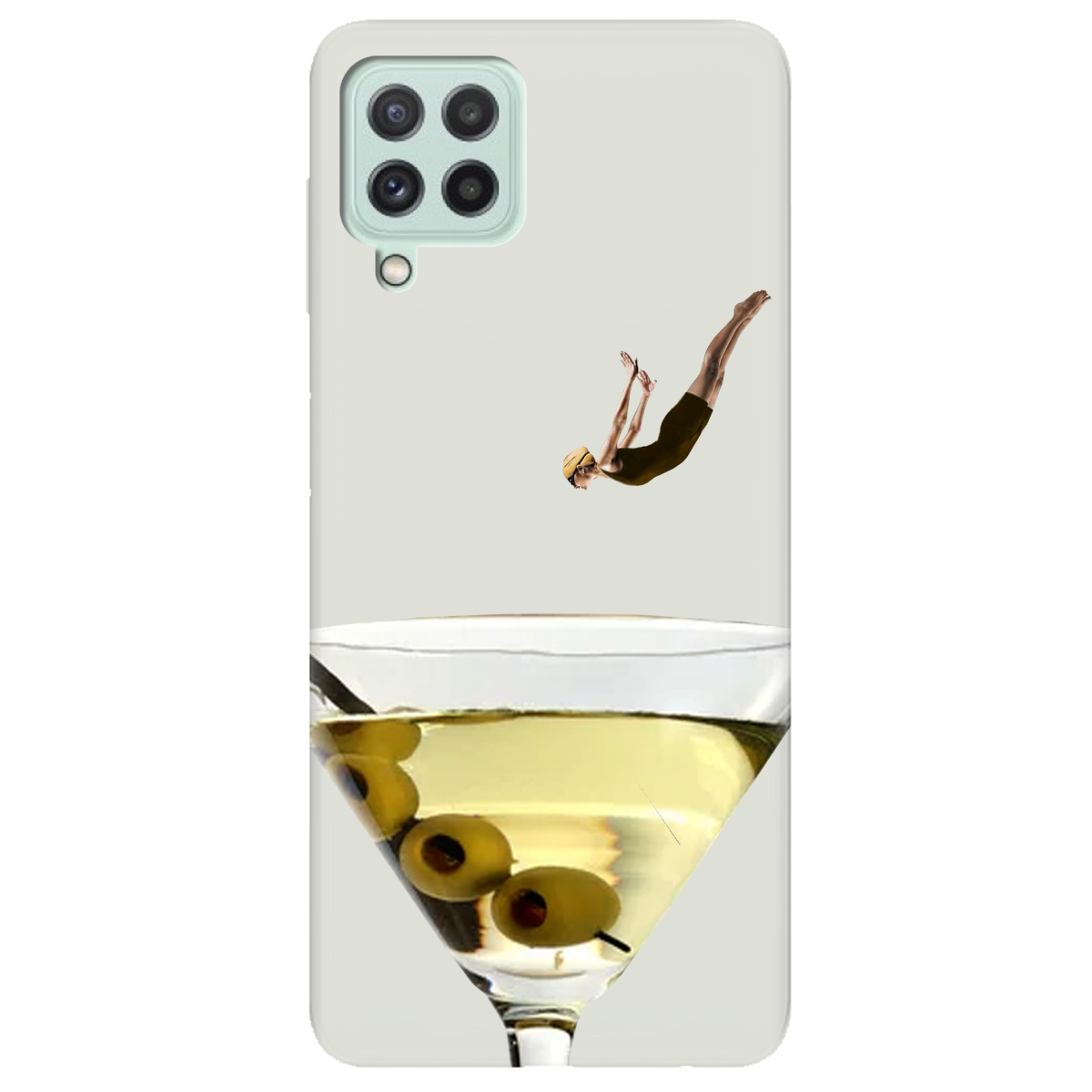 Чехол для Samsung Galaxy M32 полупрозрачный матовый soft touch Ныряй с головой - фото 1 - Чехлы для телефонов