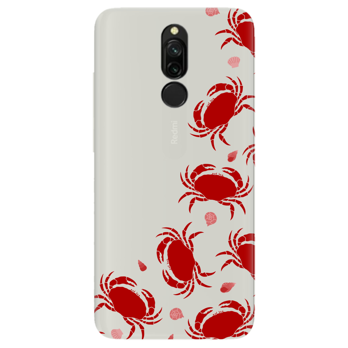 Чехол для Xiaomi Redmi 8 полупрозрачный матовый soft touch Крабовое побережье - фото 1 - Чехлы для телефонов