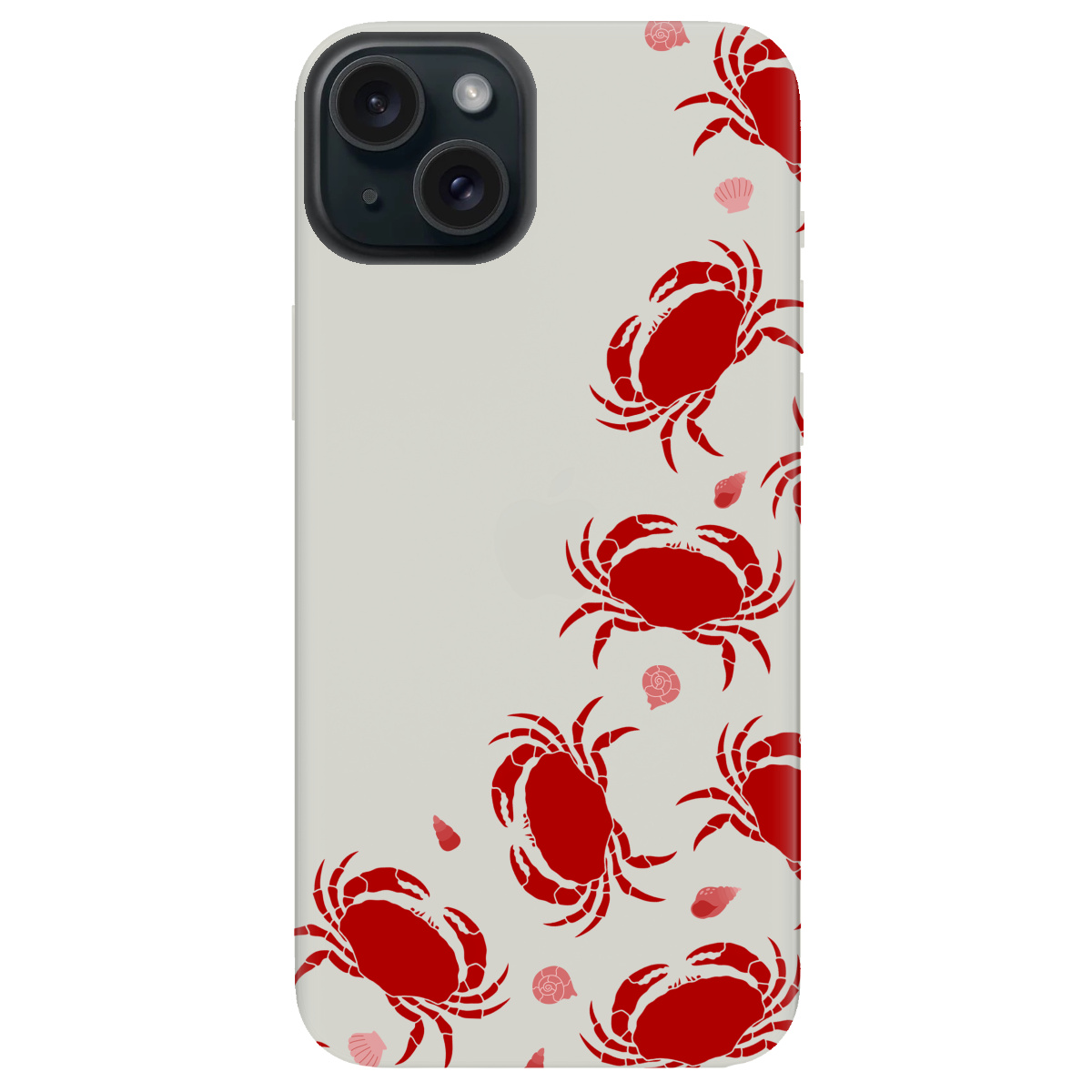 Чехол для Apple iPhone 15 Plus полупрозрачный матовый soft touch Крабовое побережье - фото 1 - Чехлы для телефонов