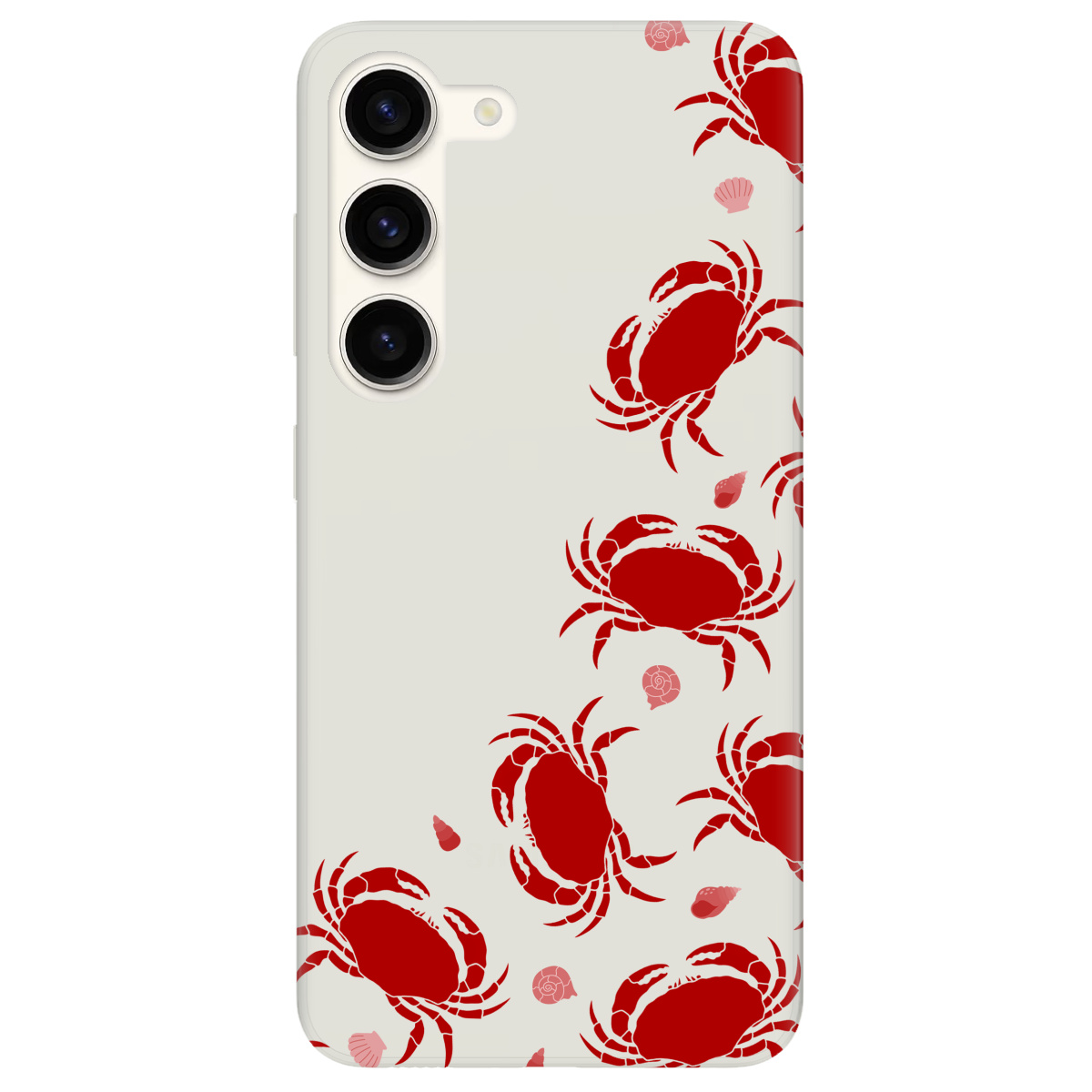 Чехол для Samsung Galaxy S23 полупрозрачный матовый soft touch Крабовое побережье - фото 1 - Чехлы для телефонов