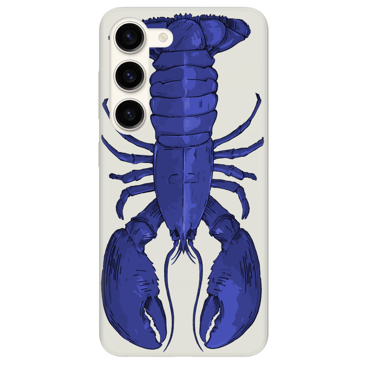 Чехол для Samsung Galaxy S23 полупрозрачный матовый soft touch Синий лобстер - фото 1 - Чехлы для телефонов