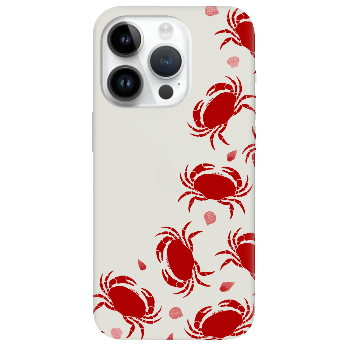 Чехол для Apple iPhone 14 Pro полупрозрачный матовый soft touch Крабовое побережье - фото 1 - Чехлы для телефонов