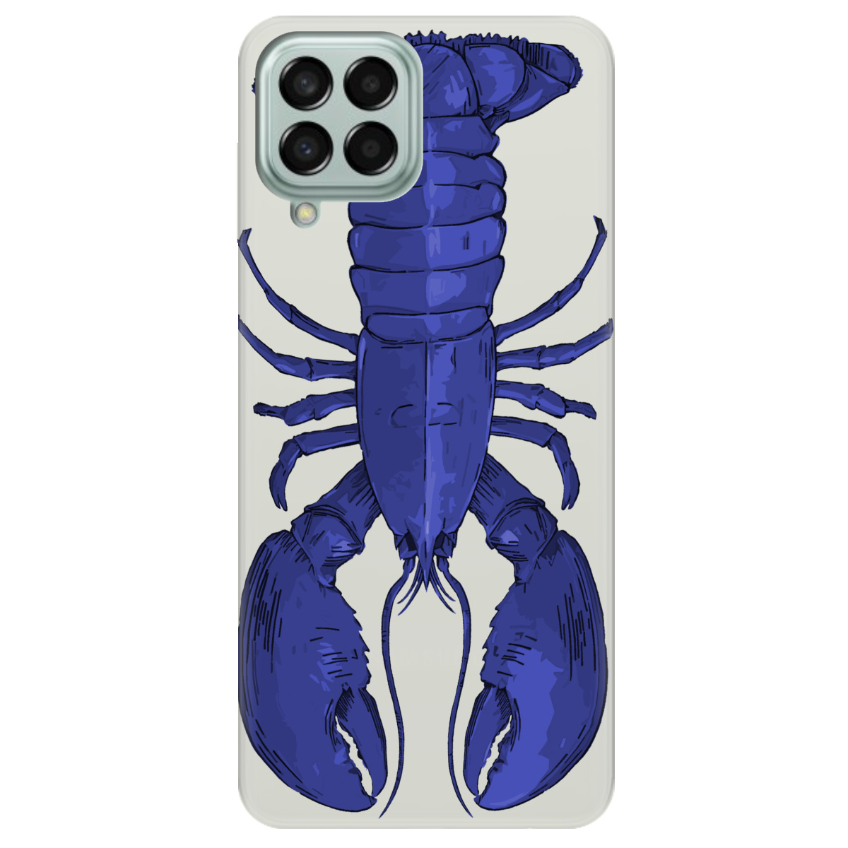 Чохол для Samsung Galaxy M53 напівпрозорий матовий soft touch Синій лобстер - фото 1 - Чохли для телефонів