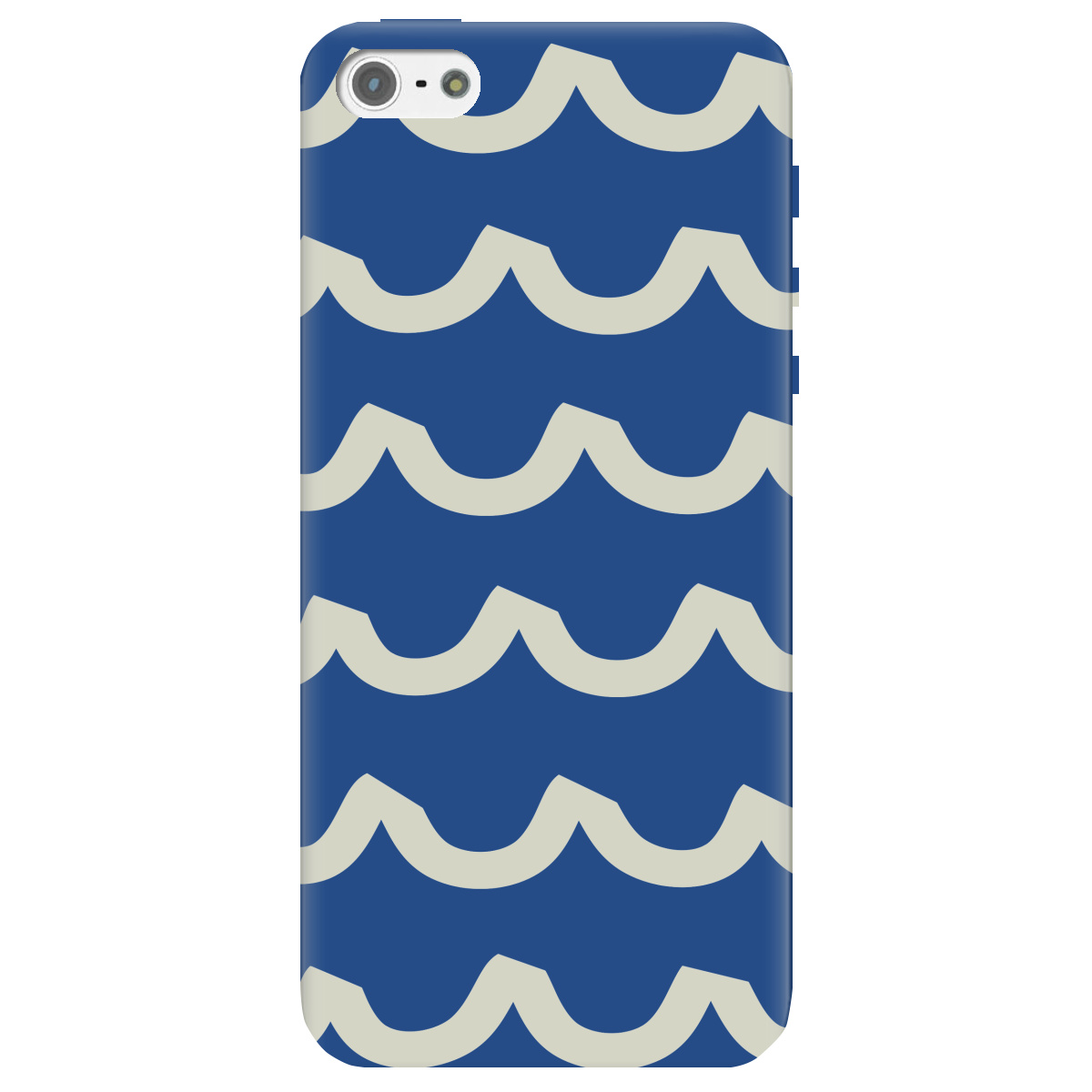 Чохол для Apple iPhone 5/5S напівпрозорий матовий soft touch Контур хвилі - фото 1 - Чохли для телефонів