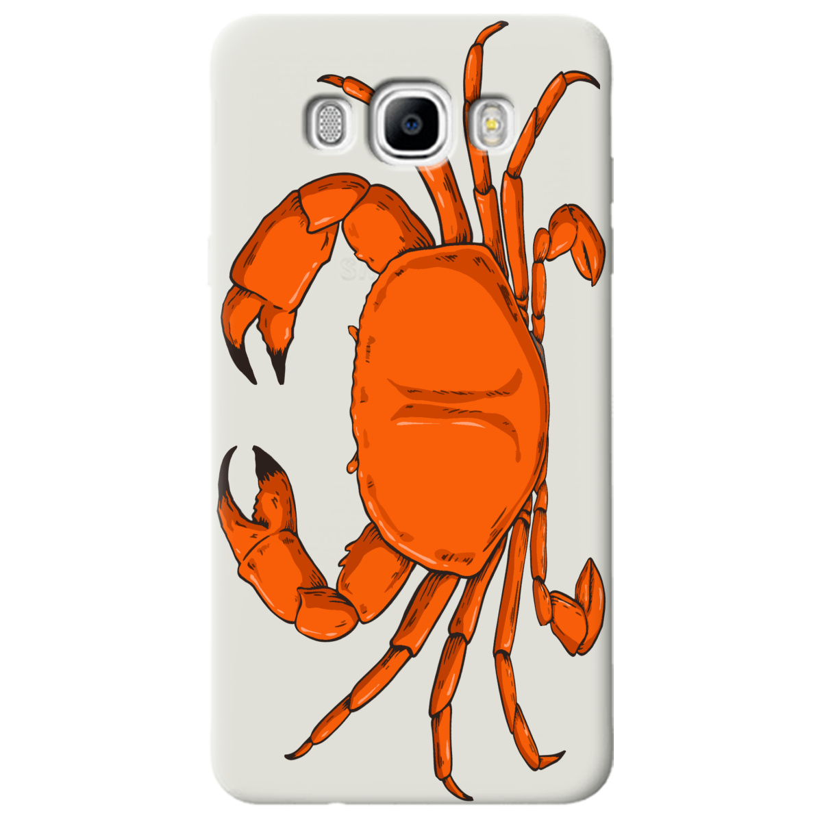 Чехол для Samsung Galaxy J7 2016 полупрозрачный матовый soft touch Подводные клешни - фото 1 - Чехлы для телефонов