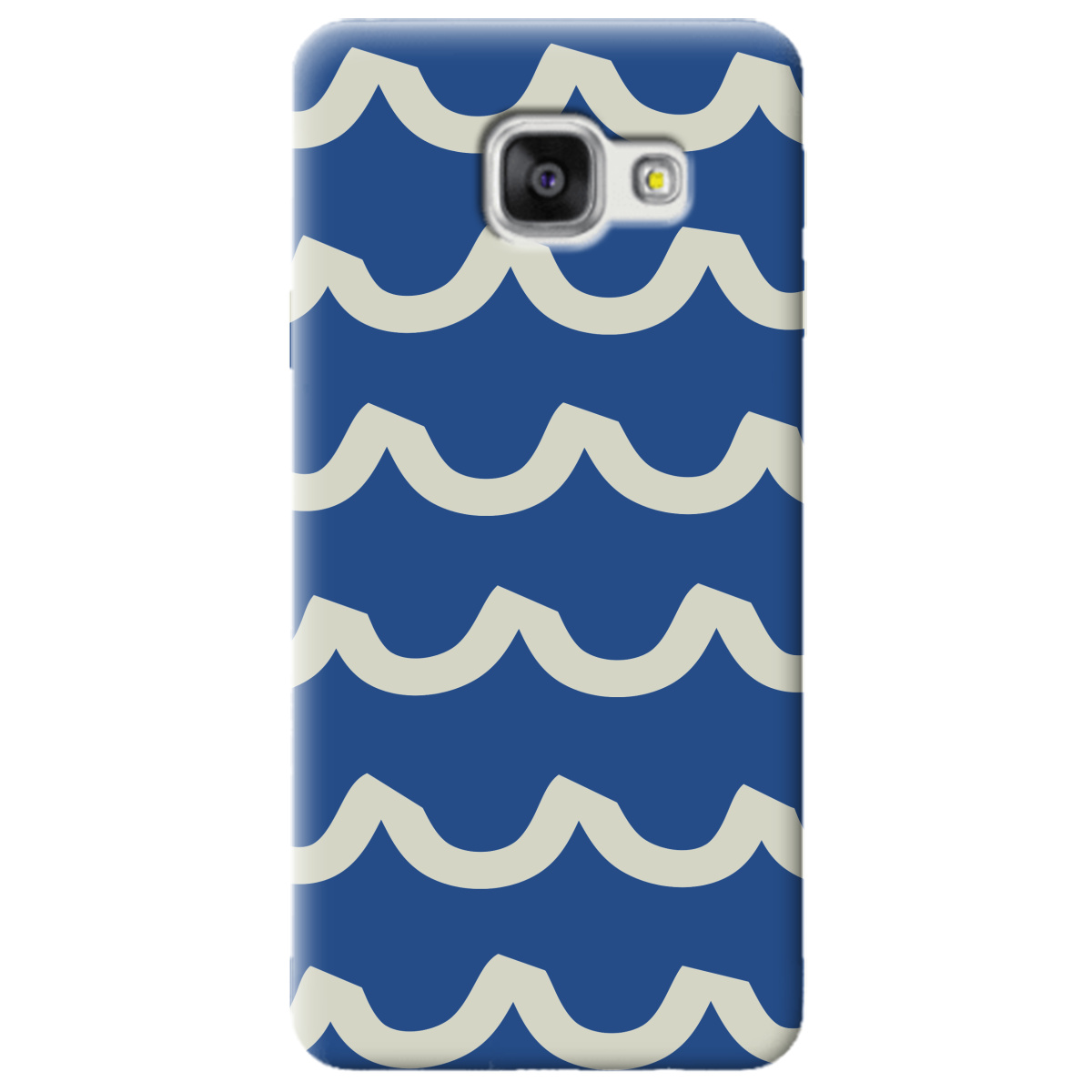 Чехол для Samsung Galaxy A3 2016 полупрозрачный матовый soft touch Контур волны - фото 1 - Чехлы для телефонов