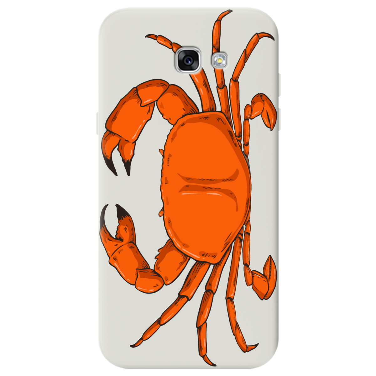 Чехол для Samsung Galaxy A7 2017 полупрозрачный матовый soft touch Подводные клешни - фото 1 - Чехлы для телефонов