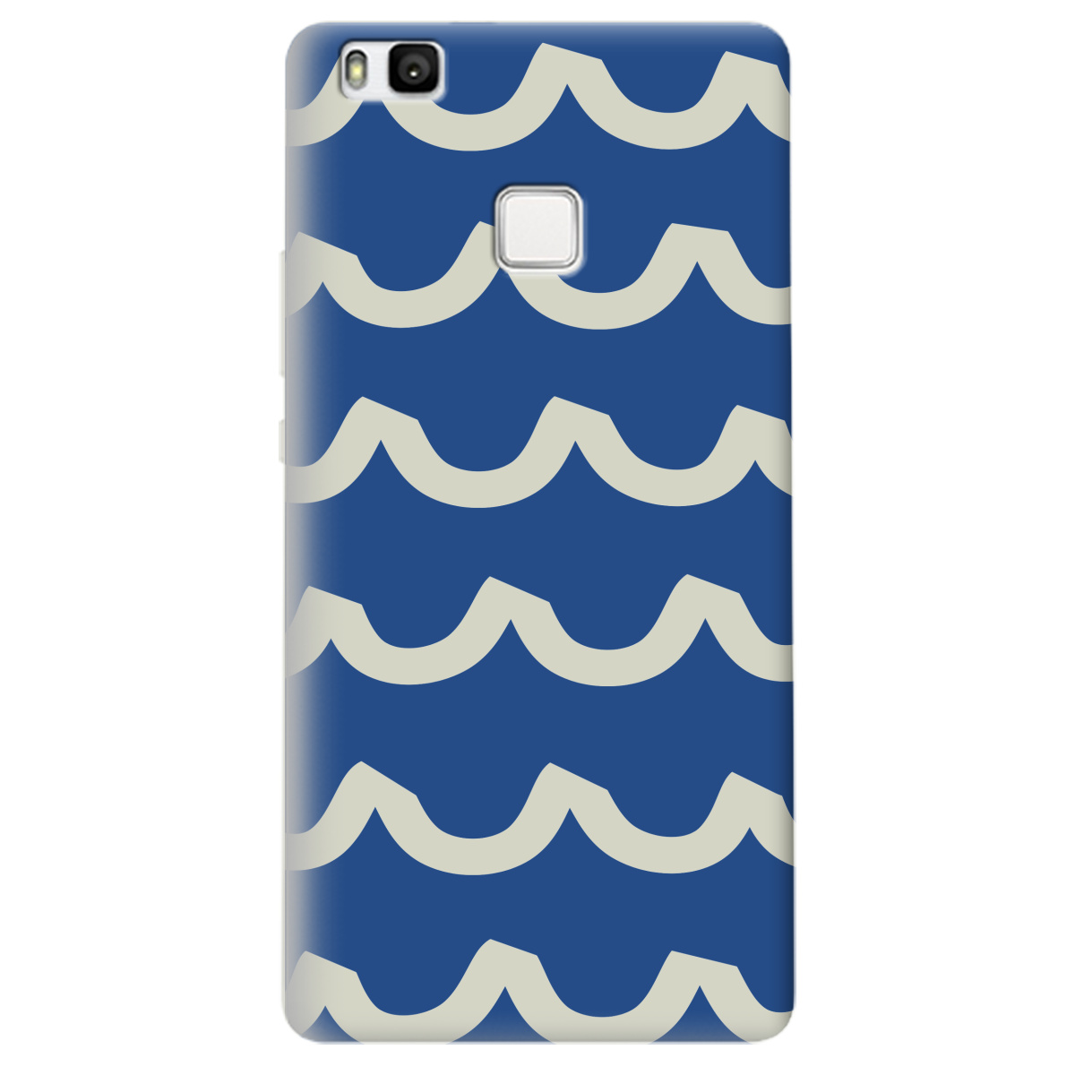 Чохол для Huawei P9 Lite напівпрозорий матовий soft touch Контур хвилі - фото 1 - Чохли для телефонів