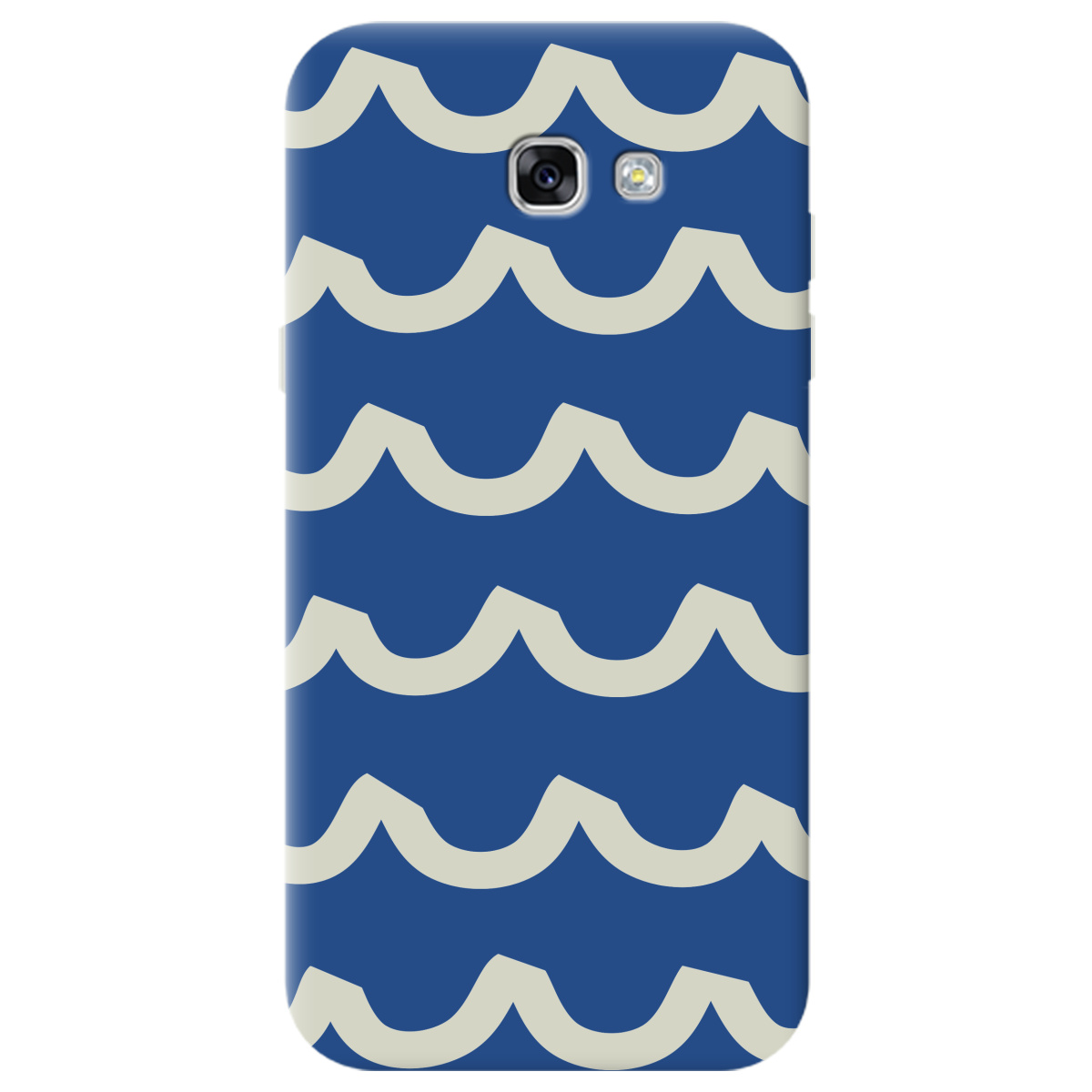 Чехол для Samsung Galaxy A7 2017 полупрозрачный матовый soft touch Контур волны - фото 1 - Чехлы для телефонов