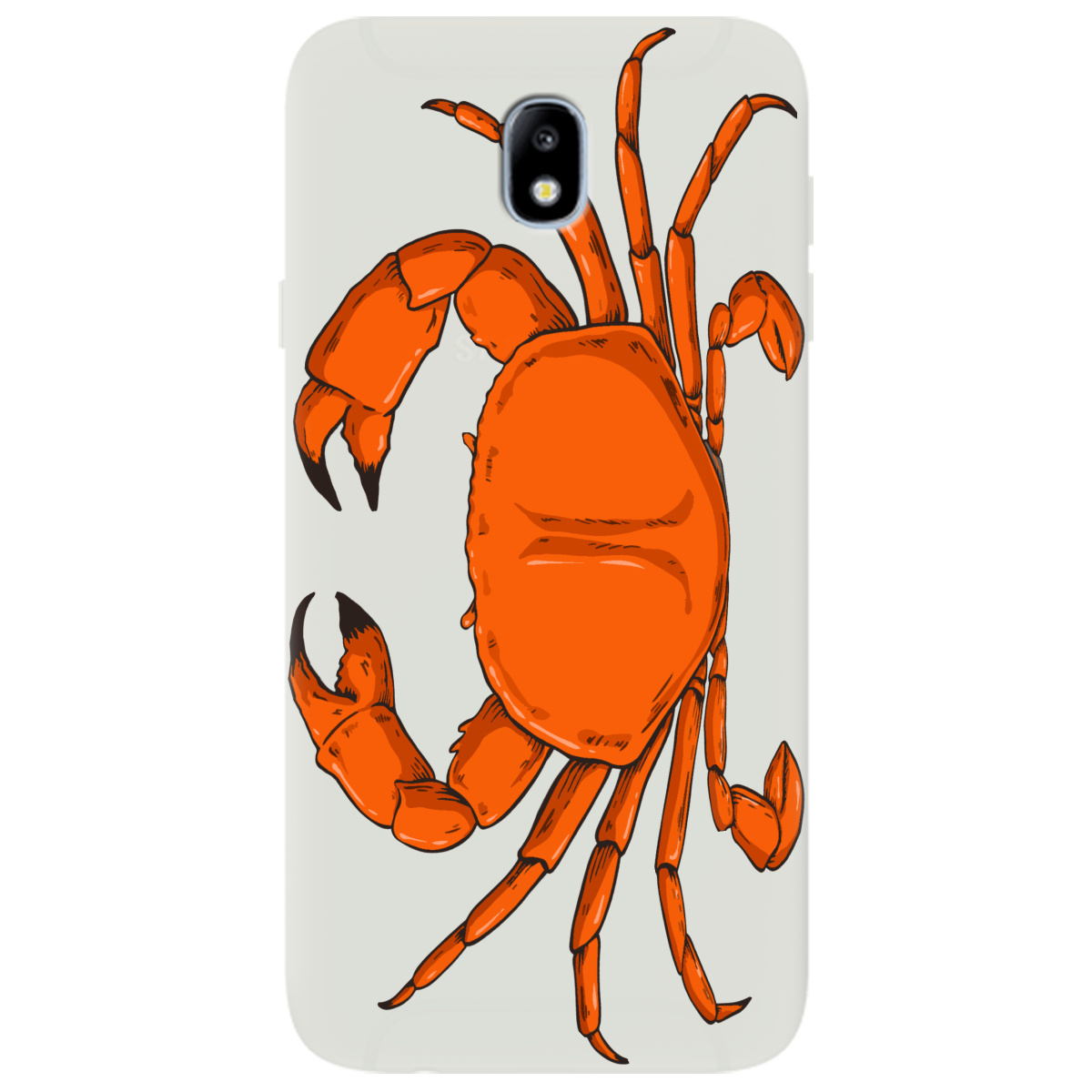 Чехол для Samsung Galaxy J7 2017 полупрозрачный матовый soft touch Подводные клешни - фото 1 - Чехлы для телефонов