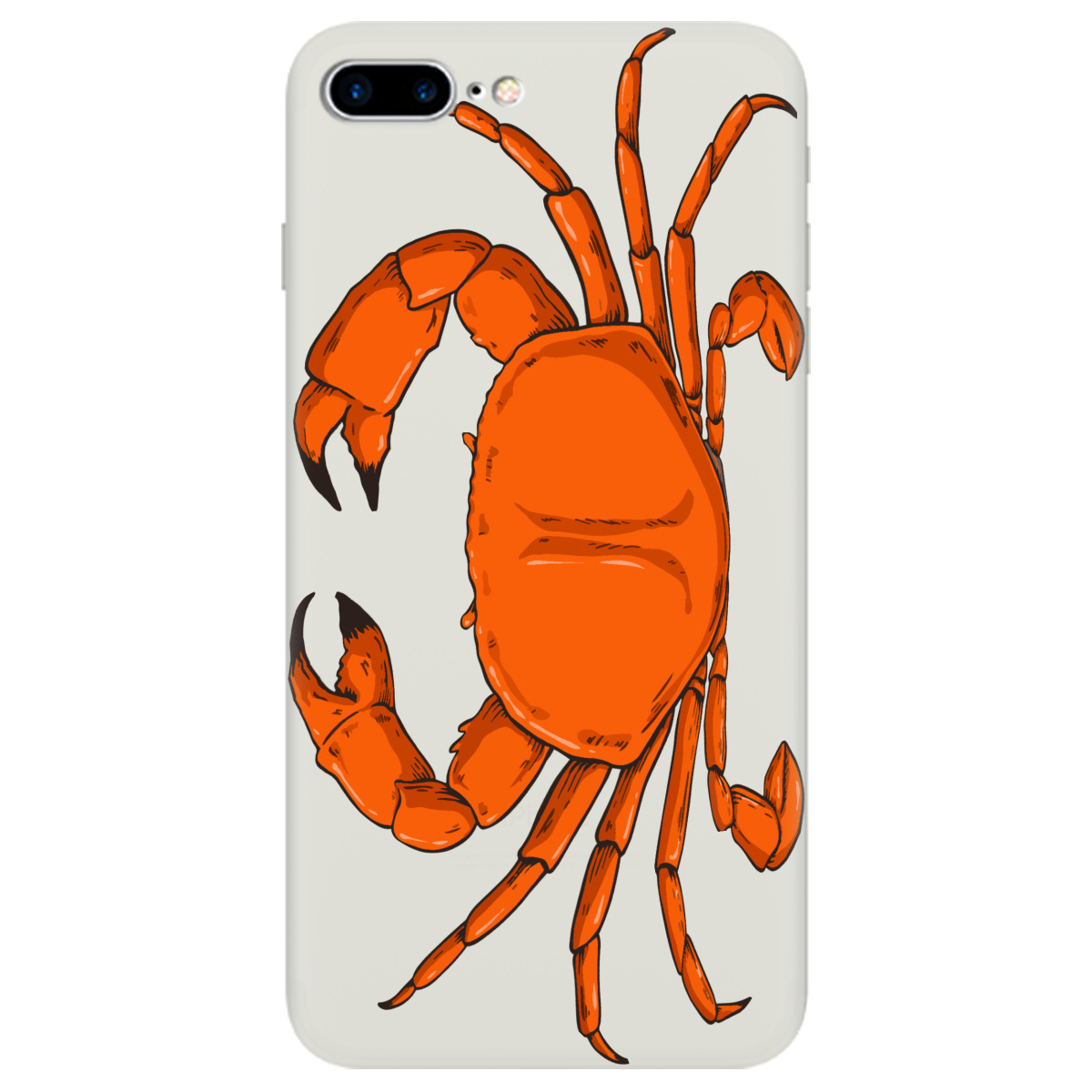 Чохол для Apple iPhone 8 Plus напівпрозорий матовий soft touch Підводні клешні - фото 1 - Чохли для телефонів