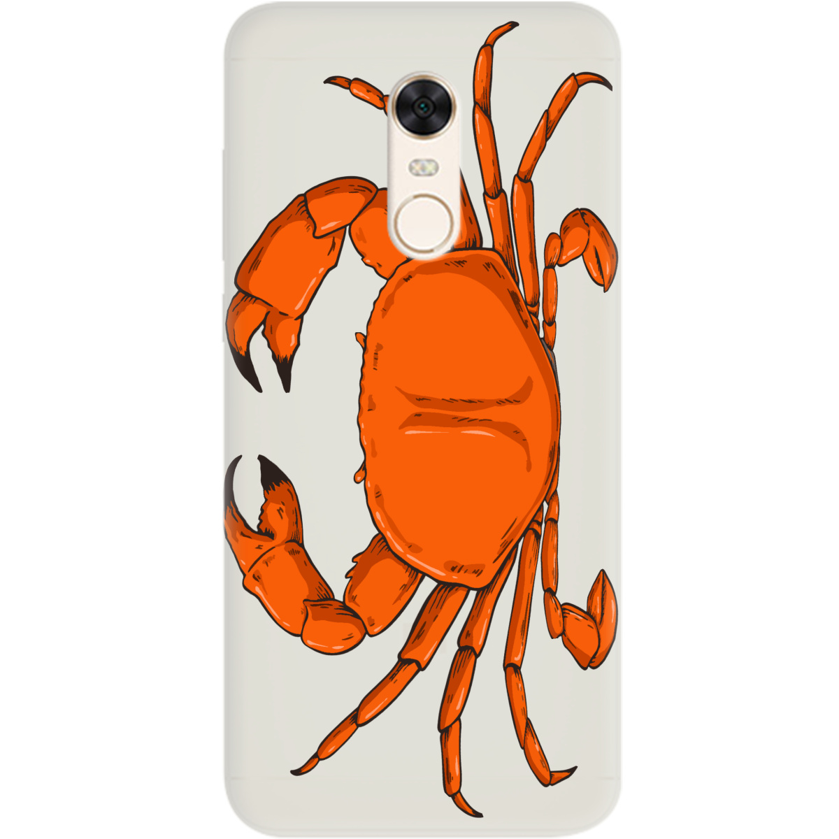 Чохол для Xiaomi Redmi 5 Plus напівпрозорий матовий soft touch Підводні клешні - фото 1 - Чохли для телефонів