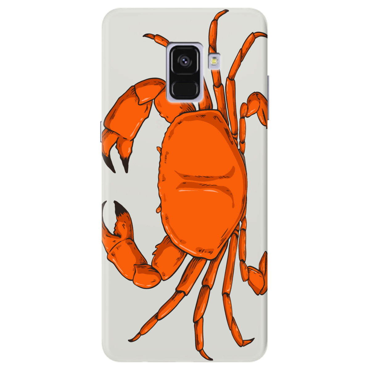 Чохол для Samsung Galaxy A8 2018 напівпрозорий матовий soft touch Підводні клешні - фото 1 - Чохли для телефонів