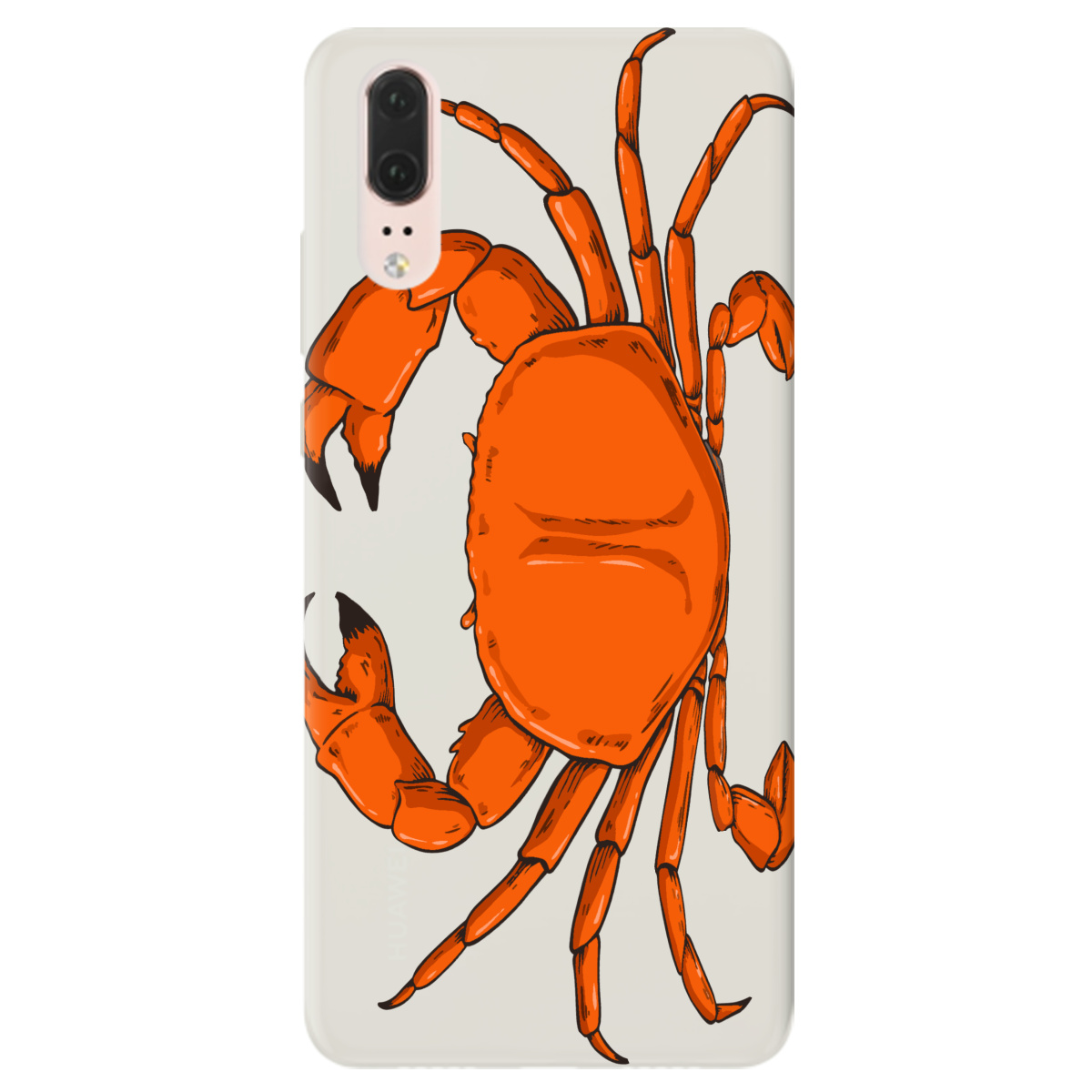 Чехол для Huawei P20 полупрозрачный матовый soft touch Подводные клешни - фото 1 Чехол для Huawei P20 полупрозрачный матовый soft touch Подводные клешни - фото 1 - Чехлы для телефонов