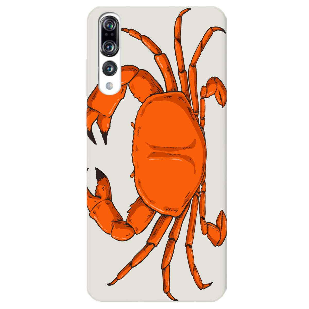 Чехол для Huawei P20 Pro полупрозрачный матовый soft touch Подводные клешни - фото 1 - Чехлы для телефонов