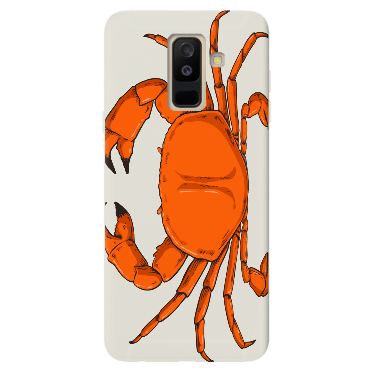 Чехол для Samsung Galaxy A6 Plus 2018 полупрозрачный матовый soft touch Подводные клешни - фото 1 - Чехлы для телефонов