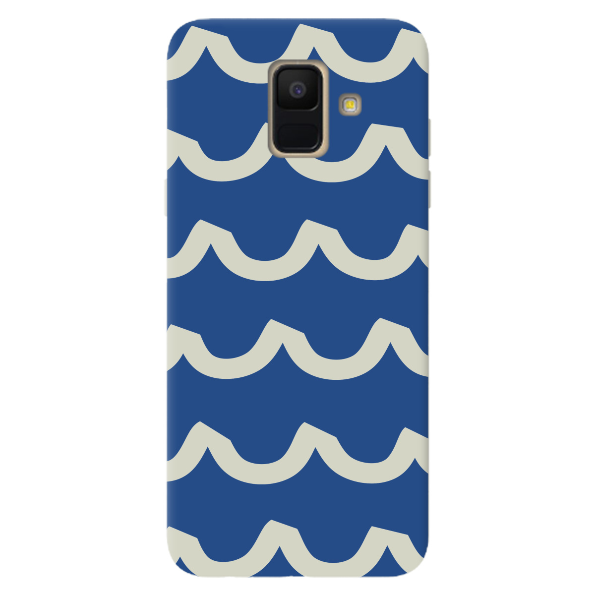 Чохол для Samsung Galaxy A6 2018 напівпрозорий матовий soft touch Контур хвилі - фото 1 Чохол для Samsung Galaxy A6 2018 напівпрозорий матовий soft touch Контур хвилі - фото 1 - Чохли для телефонів