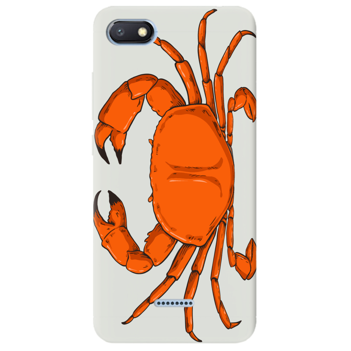 Чехол для Xiaomi Redmi 6A полупрозрачный матовый soft touch Подводные клешни - фото 1 - Чехлы для телефонов